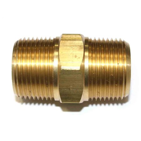 Interstate Pneumatics Brass Hex Nipple, 100 PK FA919-9-100K